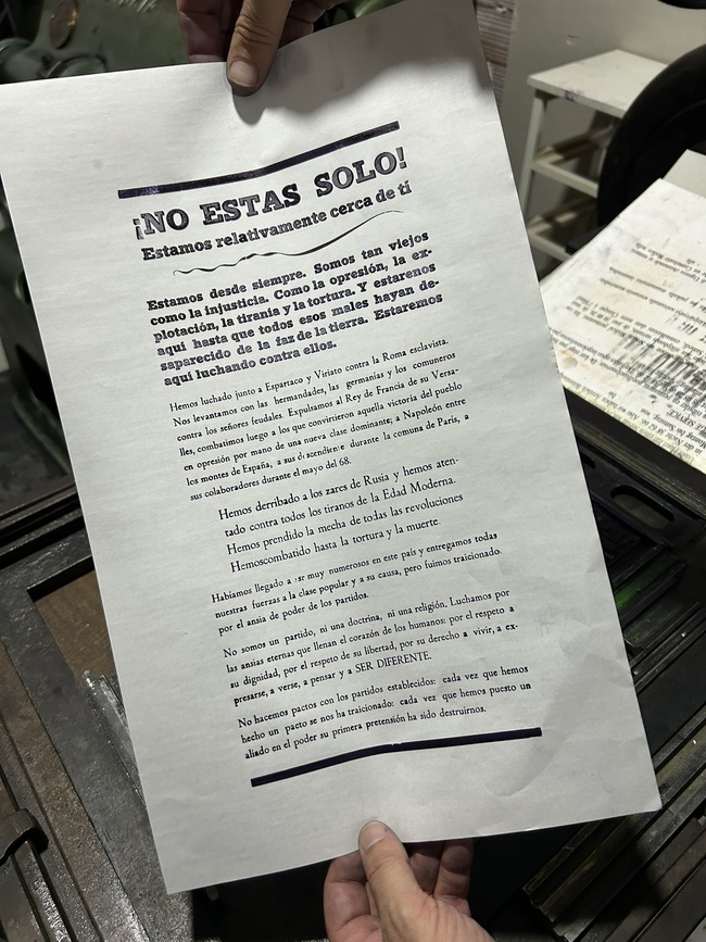 no estas solo ines molina manifiesto
